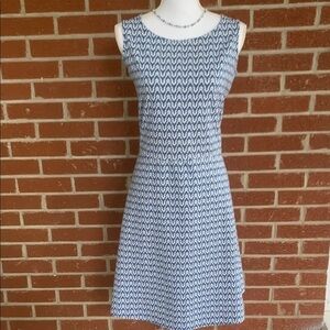 Talbots blue and white casual dress